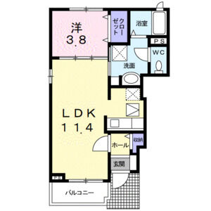 1LDK 間取り図