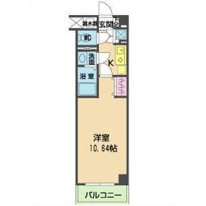 1K 間取り図