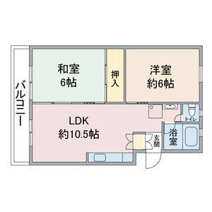2LDK 間取り図