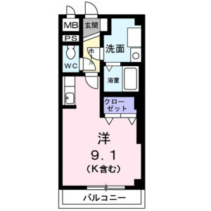 ワンルーム 間取り図