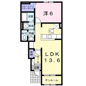 1LDK 間取り図