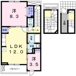 2LDK 間取り図