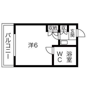 1K 間取り図