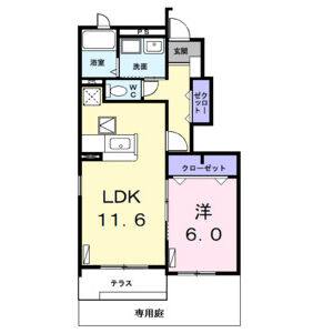 1LDK 間取り図