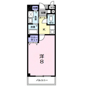 1K 間取り図