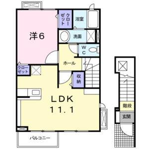 1LDK 間取り図