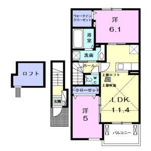 2LDK 間取り図