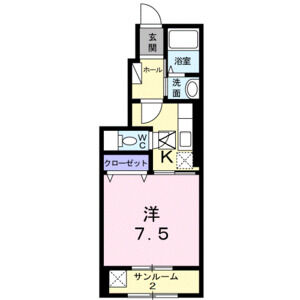 1K 間取り図