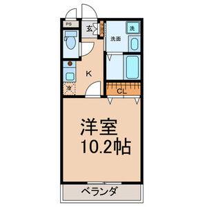 1K 間取り図