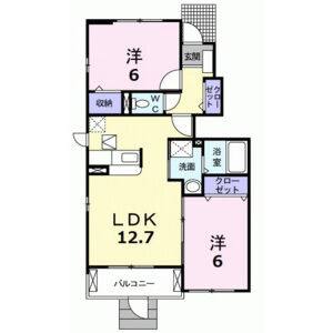 2LDK 間取り図
