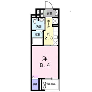 1K 間取り図