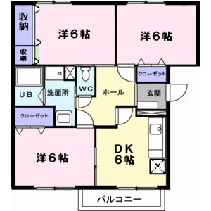 3DK 間取り図