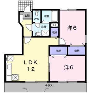 2LDK 間取り図
