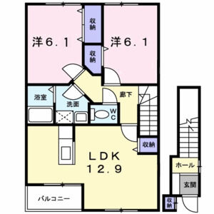 2LDK 間取り図