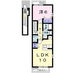 1LDK 間取り図