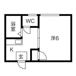 1K 間取り図
