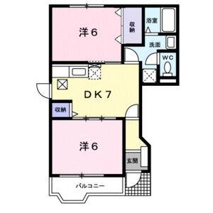 2DK 間取り図
