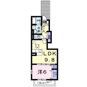 1LDK 間取り図