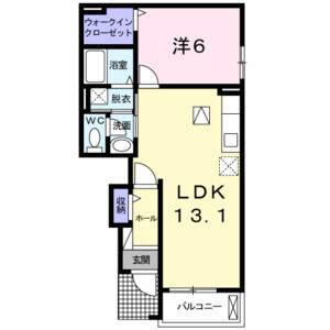 1LDK 間取り図