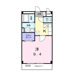 1K 間取り図