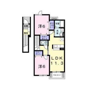 2LDK 間取り図