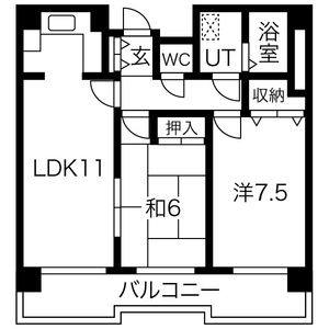 2LDK 間取り図