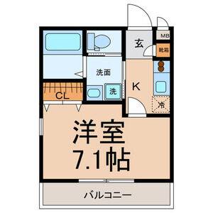 1K 間取り図