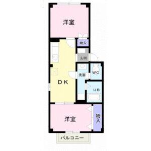 2DK 間取り図