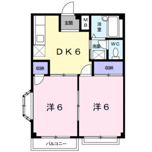2DK 間取り図