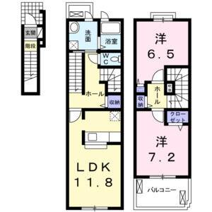 2LDK 間取り図