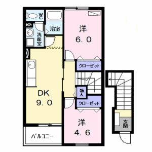 2DK 間取り図