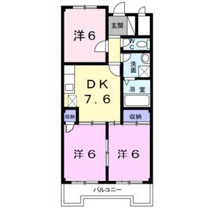 3DK 間取り図