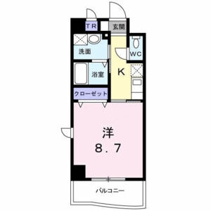 1K 間取り図