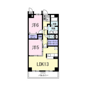 2LDK 間取り図
