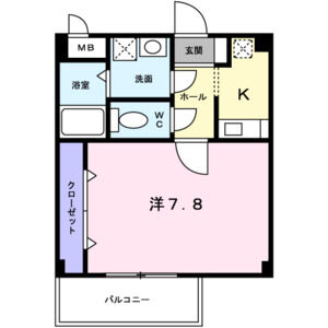 1K 間取り図