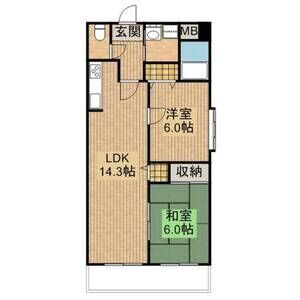 2LDK 間取り図