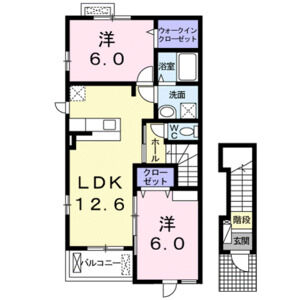 2LDK 間取り図
