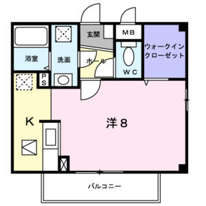 1K 間取り図
