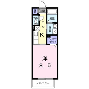 1K 間取り図