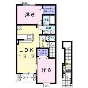 2LDK 間取り図