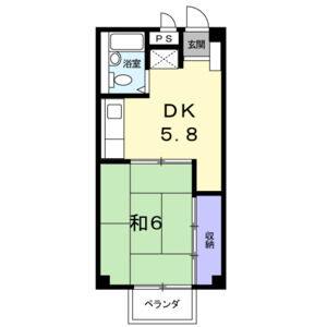 1DK 間取り図