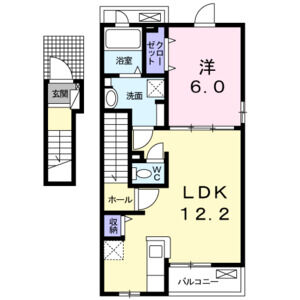 1LDK 間取り図