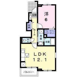 1LDK 間取り図