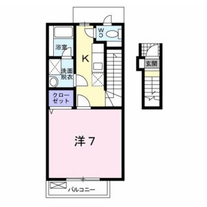 1K 間取り図
