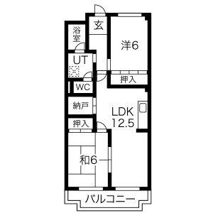2LDK 間取り図