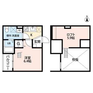 1K 間取り図