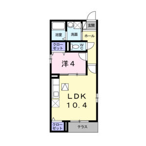 1LDK 間取り図