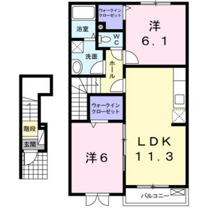 2LDK 間取り図