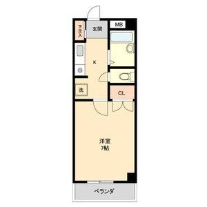 1K 間取り図