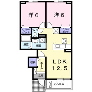 2LDK 間取り図